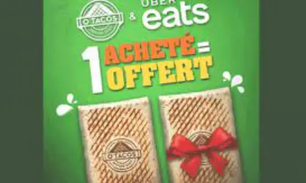 O’Tacos 1 acheté 1 offert Carte