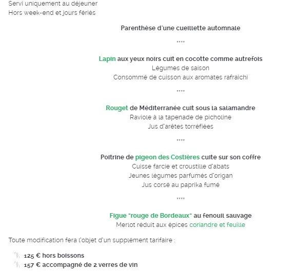 Alexandre – Michel Kayser 5 ÉMOTIONS Carte & Prix