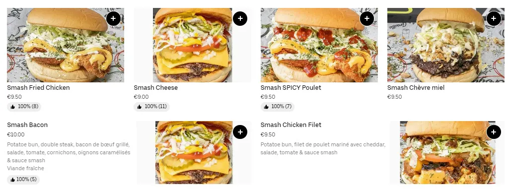 SHACK SHACK A la carte Smash Burger Menu & Prix