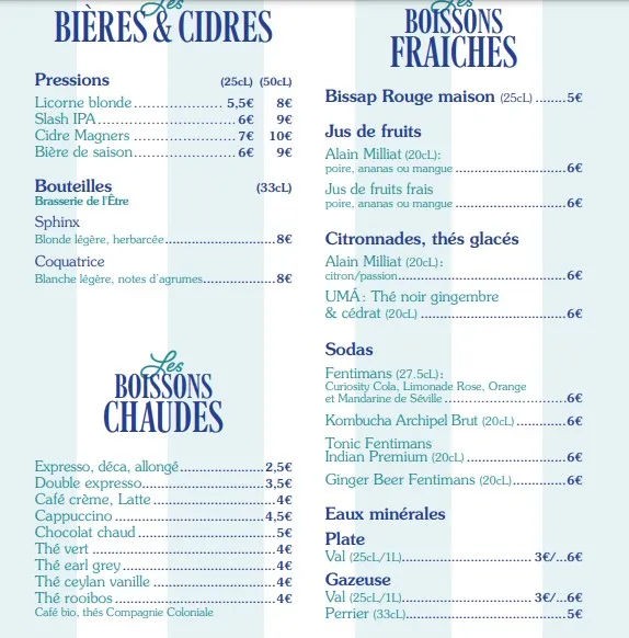 Le Comptoir Général ALCOOLS Les BIÈRES & CIDRES