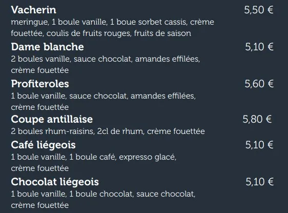 Les Comptoirs d’Alice AUTRES DESSERTS GLACÉS