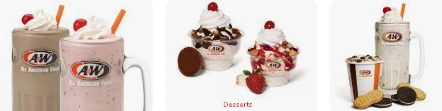 A&W Desserts Prix