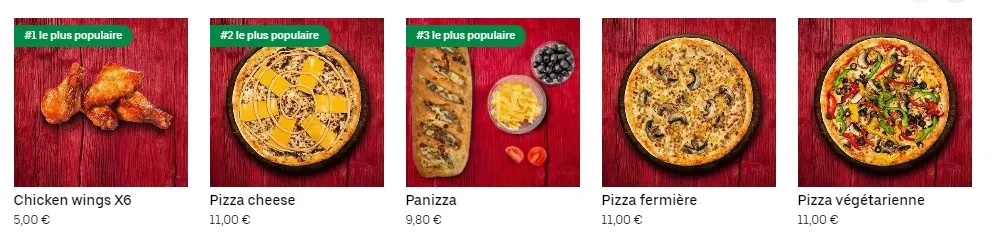 Pizza Punch Articles en vedette Carte