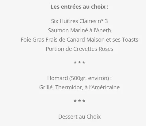 Brasserie Mollard Autour du Homard à Prix 