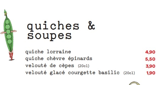 Bouillon République Tarif Quiches & Soupes