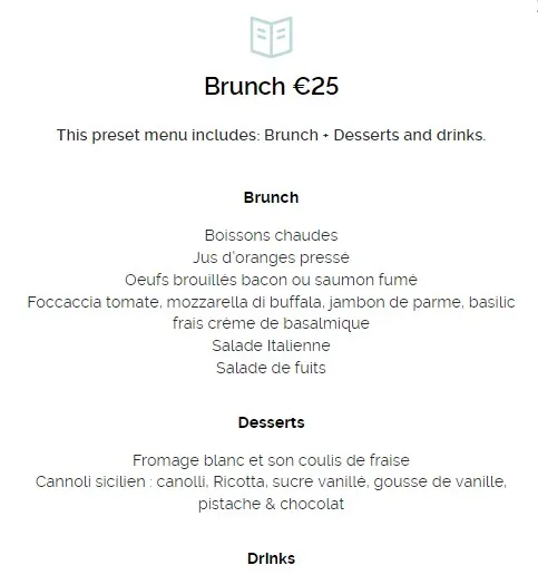 The GodFather Brunch Carte