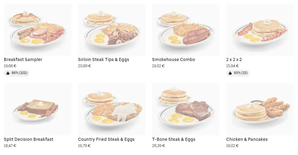 IHOP Combos Menu