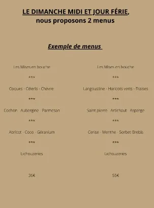 Nuance Restaurant Plomeur Desserts Menu & Prix