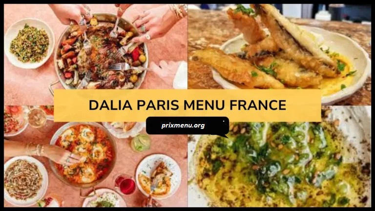 Dalia Paris Menu Prix