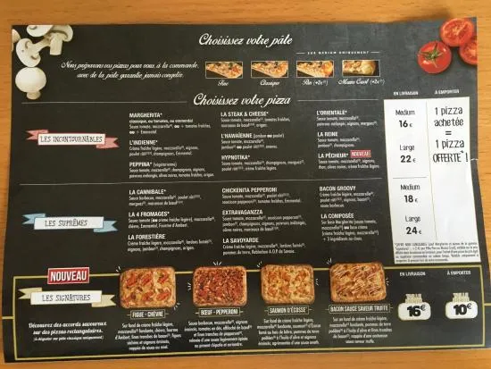 Domino’s Menu Prix