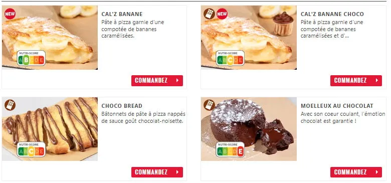 Domino’s Nos desserts Menu