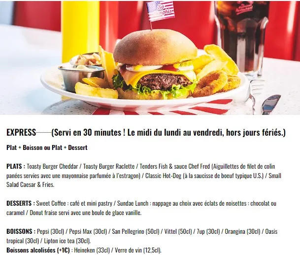 Memphis EXPRESS Menu & Prix