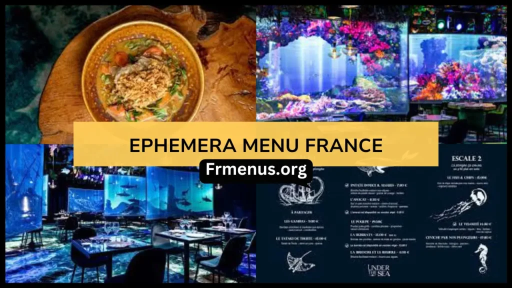 Ephemera-Group Menu Prix