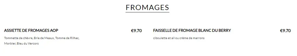 Le Mesturet FROMAGES