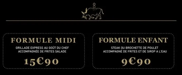 Salty Steakhouse Formules Carte & Prix