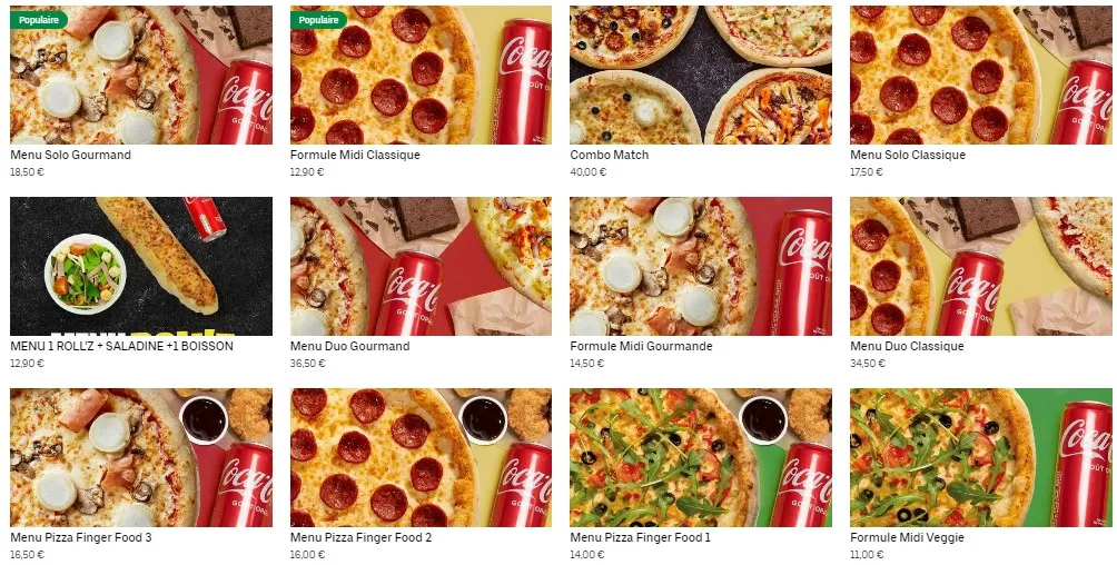 Five Pizza Formules Carte