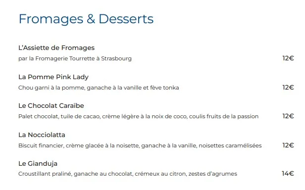 L’Archipel Strasbourg Fromages & Desserts