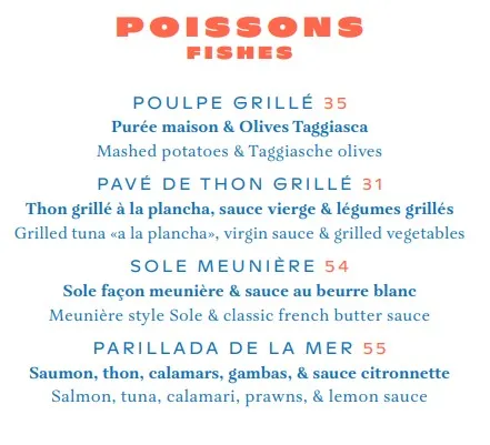 Restaurant Gina Nice Poissons Prix