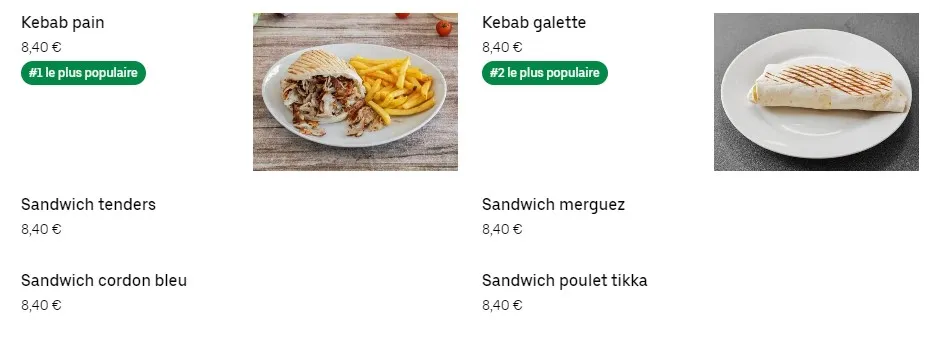 Tacos Et Co Pibrac Kebabs Carte & Prix