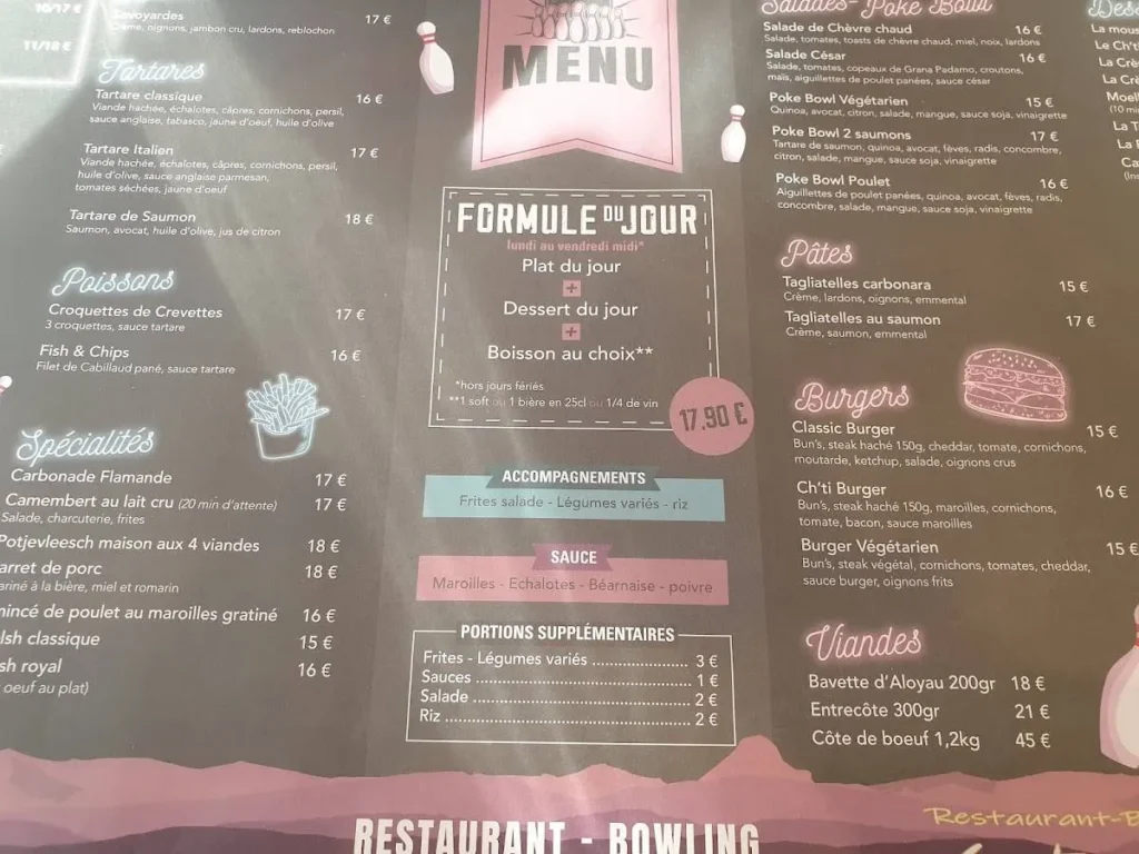 La Tanière De La Bête Menu Prix