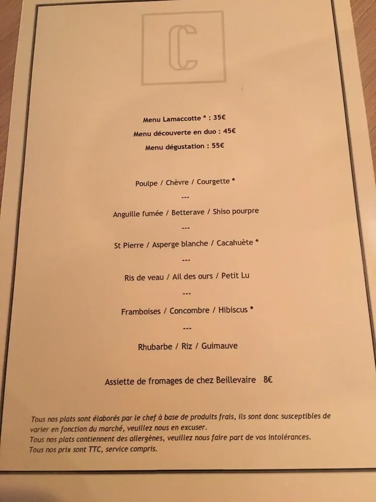 Lamaccotte – Restaurant Nantes Menu Prix