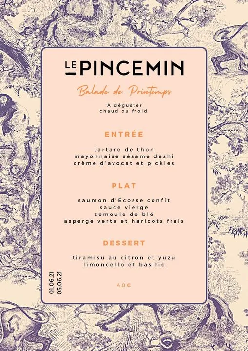 Le Pincemin Menu Prix