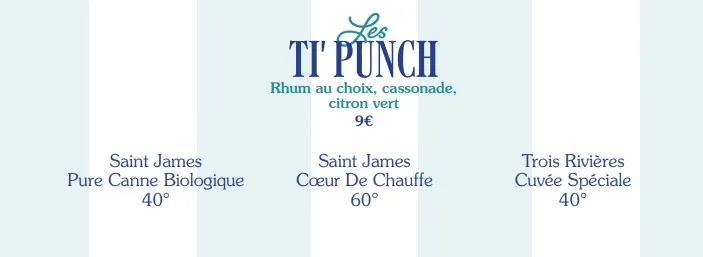 Le Comptoir Général Les TI’ PUNCH 