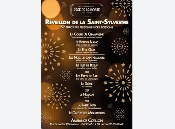 Saint Sylvestre Les entrées Carte & Prix