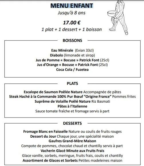 Brasserie L’Ouest – Bocuse ENFANT