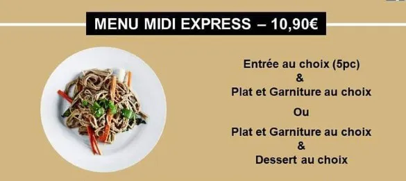 O’Buffet MENU MIDI EXPRESS Carte