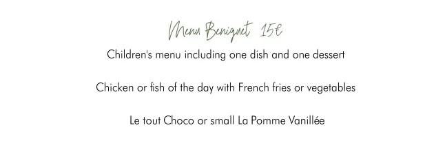 Sainte Barbe Menu Benignet