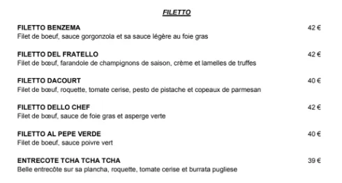 Zino Menu CARNE