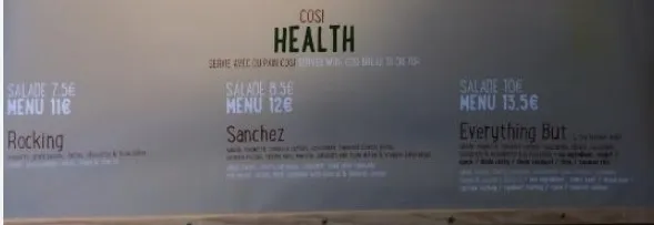 Menu Cosi Health