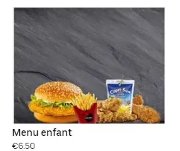 Chicken Drive Menu Enfant