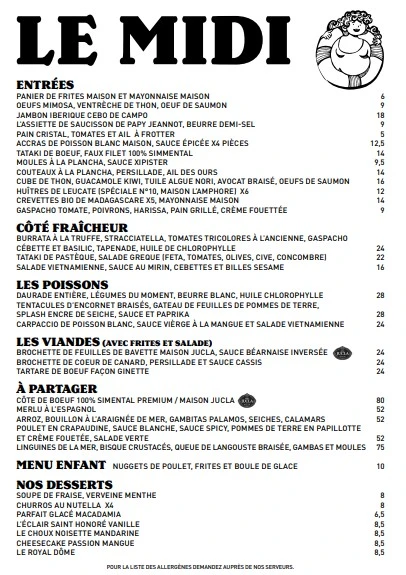 Ginette Plage Menu Le Medi