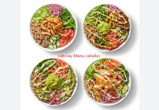 Subway Menu salades