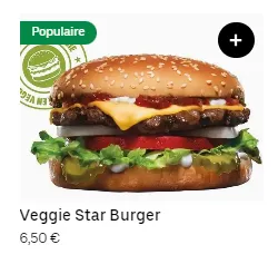 Carl’s Jr Menu Veggie burger Prix