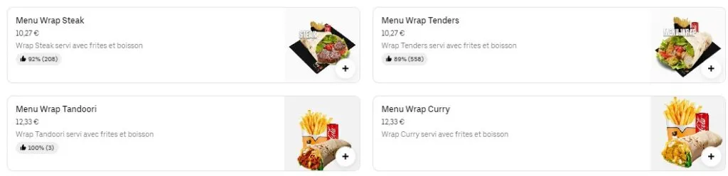 Big M Pont-de-Chéruy Menu Wraps Prix