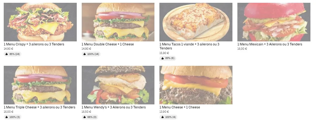 Wendy’s Menus Gourmand