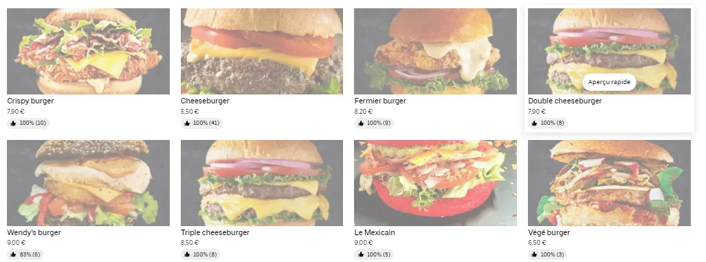 Wendy’s Nos Menus Burgers & Burgers Prix