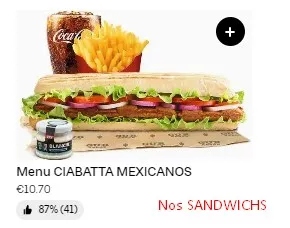 Gur Kebab Nos SANDWICHS Prix