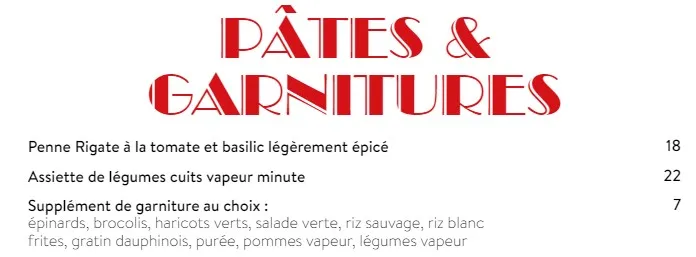 La Rotonde PÂTES & GARNITURES