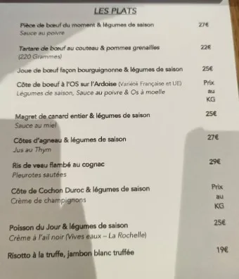 Gueuleton – La Rochell PLATS Carte & Prix