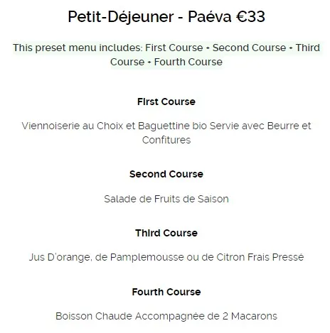 Petit-Déjeuner – Paéva