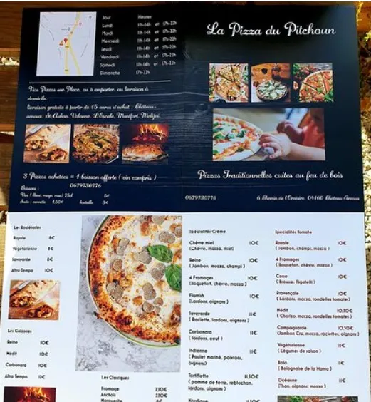 Pizza Du Las Tarif Menu