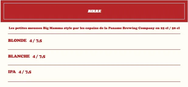 Palatino Prix Birre