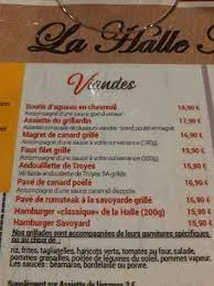 Restaurant La Halle aux Grains Menu Prix
