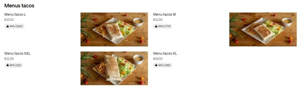 Restaurant Tacostanet Menus tacos