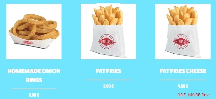  Fatburger SIDE & MORE Prix des Menu