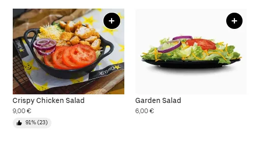 Carl’s Jr Salades Carte